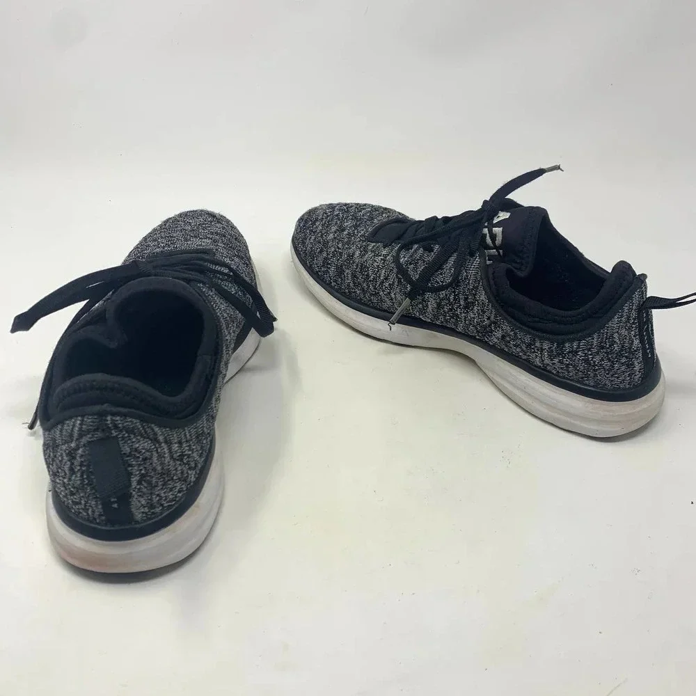 APL TechLoom Phantom Sneakers Shoes Lace-Up Melange Knit Black Gray‎ Size US 8
